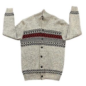 Jersild Men’s Printed Shawl Collar Cardigan Button Up Sweater